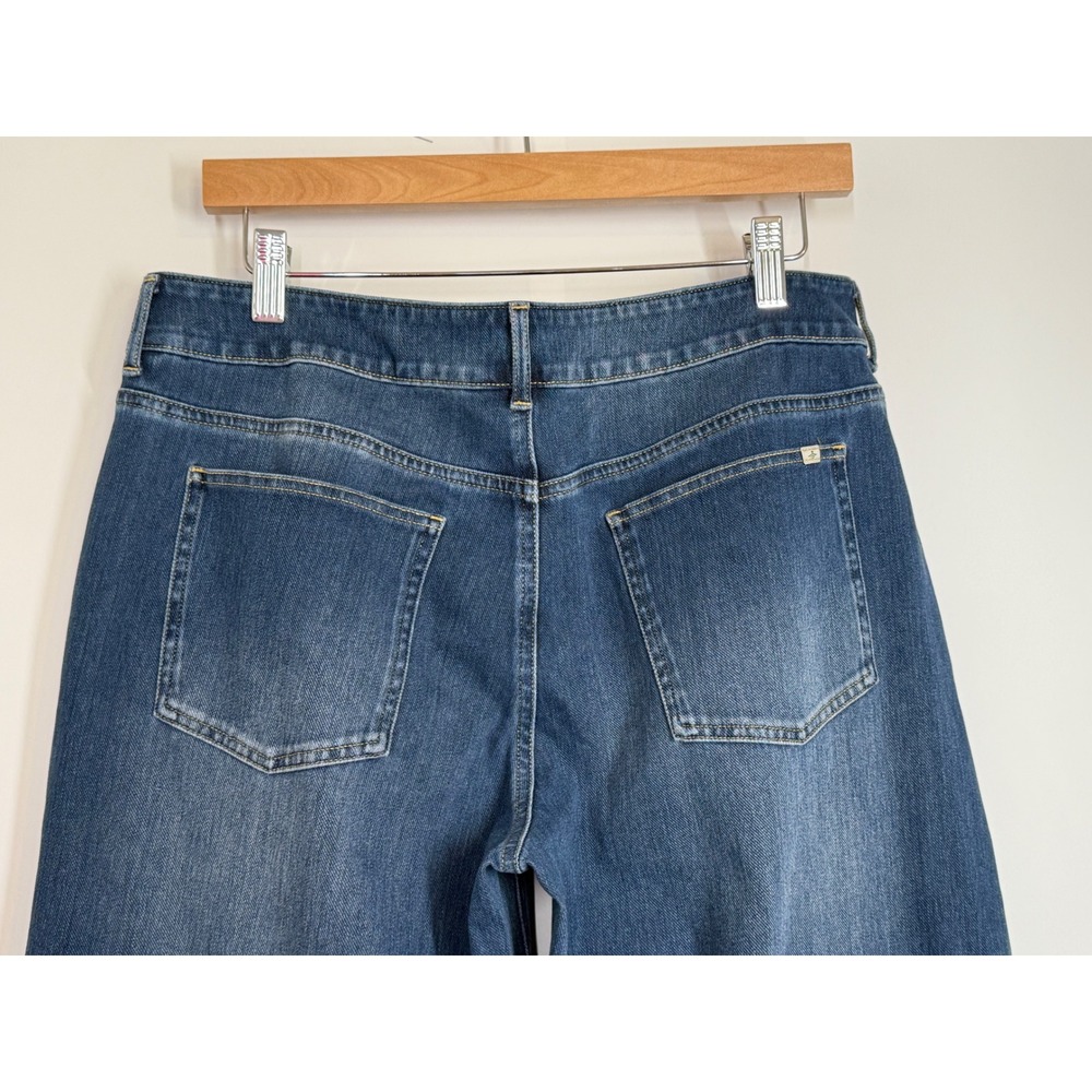 Halara Flex Asymmetric Crossover Waist‎ Baggy Wide Leg Jeans Size L Regular - Picture 11 of 13